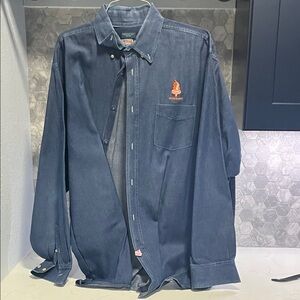 Whataburger Men's Blue Dress Shirt